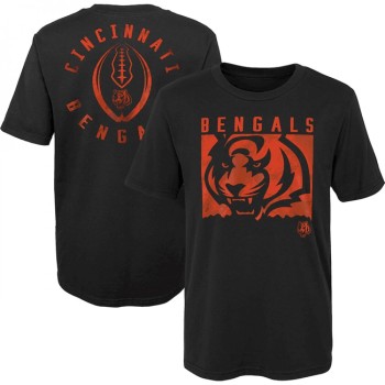 Men's Cincinnati Bengals Black Preschool Liquid Camo Logo T-Shirt Men's Cincinnati Bengals Black Preschool Liquid Camo Logo T-Shirt