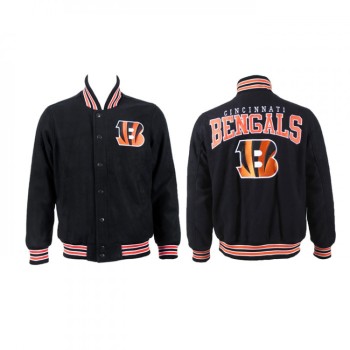Men's Cincinnati Bengals Black Stitched Jacket Men's Cincinnati Bengals Black Stitched Jacket