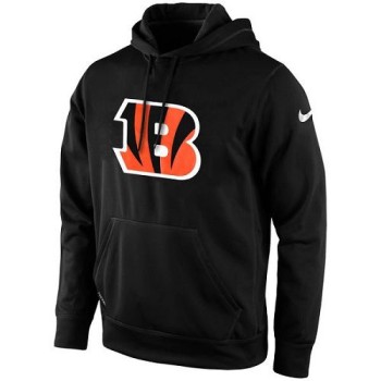 Men's Cincinnati Bengals Black KO Logo Essential Hoodie