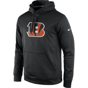 Men's Cincinnati Bengals Black Practice Performance Pullover Hoodie