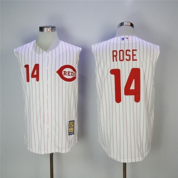 Men's Cincinnati Reds #14 Pete Rose White Cooperstown Collection Player Stitched MLB Jersey Men's Cincinnati Reds #14 Pete Rose White Cooperstown Collection Player Stitched MLB Jersey
