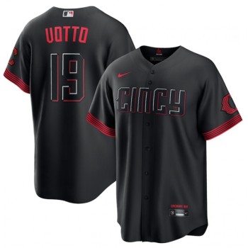 Men's Cincinnati Reds #19 Joey Votto 2023 City Connect Cool Base Stitched Baseball Jersey Men's Cincinnati Reds #19 Joey Votto 2023 City Connect Cool Base Stitched Baseball Jersey