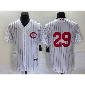 Men's Cincinnati Reds #29 TJ Friedl White Field of Dreams Stitched Baseball Jersey Men's Cincinnati Reds #29 TJ Friedl White Field of Dreams Stitched Baseball Jersey