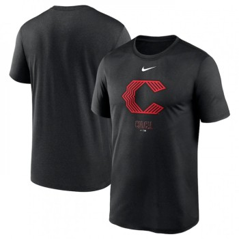 Men's Cincinnati Reds Black 2023 City Connect Large Logo T-Shirt Men's Cincinnati Reds Black 2023 City Connect Large Logo T-Shirt