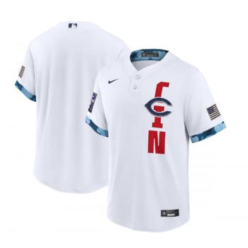 Men's Cincinnati Reds Blank 2021 White All-Star Cool Base Stitched MLB Jersey Men's Cincinnati Reds Blank 2021 White All-Star Cool Base Stitched MLB Jersey
