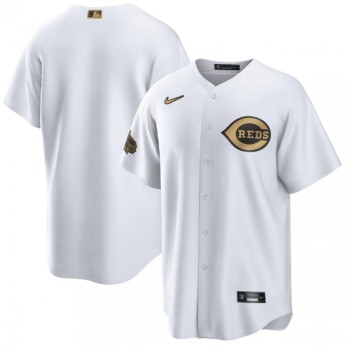 Men's Cincinnati Reds Blank 2022 All-Star White Cool Base Stitched Baseball Jersey