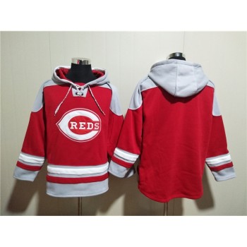 Men's Cincinnati Reds Blank Red Ageless Must-Have Lace-Up Pullover Hoodie Men's Cincinnati Reds Blank Red Ageless Must-Have Lace-Up Pullover Hoodie