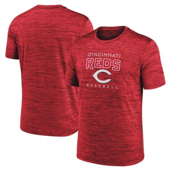 Men's Cincinnati Reds Red Velocity Practice Performance T-Shirt Men's Cincinnati Reds Red Velocity Practice Performance T-Shirt