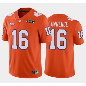 Men's Clemson Tigers #16 Trevor Lawrence Orange 2020 National Championship Stitched Football Jersey Men's Clemson Tigers #16 Trevor Lawrence Orange 2020 National Championship Stitched Football Jersey