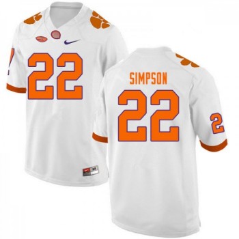 Men's Clemson Tigers #22 Trenton Simpson White College Stitched Football Jersey Men's Clemson Tigers #22 Trenton Simpson White College Stitched Football Jersey