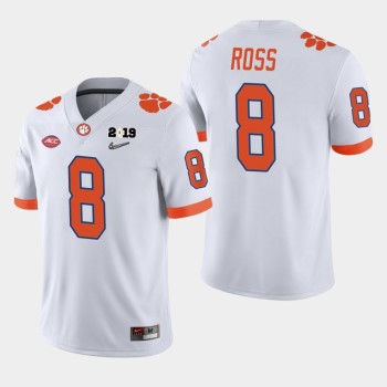 Men's Clemson Tigers #8 Justyn Ross White Stitched Football Jersey Men's Clemson Tigers #8 Justyn Ross White Stitched Football Jersey