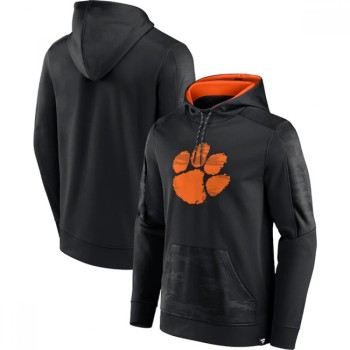 Men's Clemson Tigers Black On The Ball Pullover Hoodie Men's Clemson Tigers Black On The Ball Pullover Hoodie