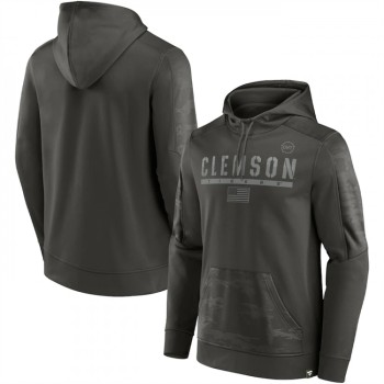 Men's Clemson Tigers Olive OHT Military Appreciation Guardian Pullover Hoodie Men's Clemson Tigers Olive OHT Military Appreciation Guardian Pullover Hoodie