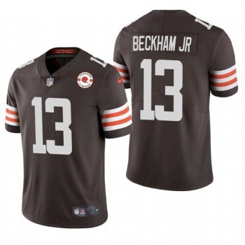 Men's Cleveland Browns #13 Odell Beckham Jr. 2021 Brown 75th Anniversary Vapor Untouchable Limited Stitched NFL Jersey Men's Cleveland Browns #13 Odell Beckham Jr. 2021 Brown 75th Anniversary Vapor Untouchable Limited Stitched NFL Jersey