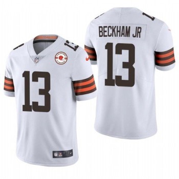 Men's Cleveland Browns #13 Odell Beckham Jr. 2021 White 75th Anniversary Vapor Untouchable Limited Stitched NFL Jersey Men's Cleveland Browns #13 Odell Beckham Jr. 2021 White 75th Anniversary Vapor Untouchable Limited Stitched NFL Jersey