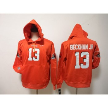 Men's Cleveland Browns #13 Odell Beckham Jr. Orange Pullover Hoodie Men's Cleveland Browns #13 Odell Beckham Jr. Orange Pullover Hoodie