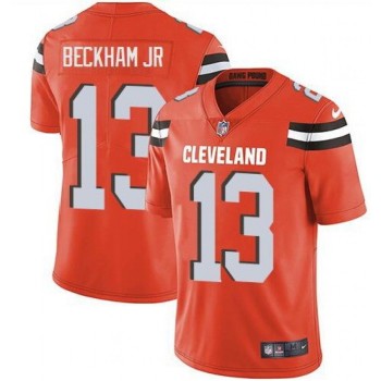 Men's Cleveland Browns #13 Odell Beckham Jr. Orange Vapor Untouchable Limited Stitched NFL Jersey