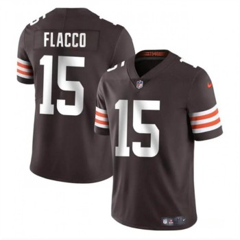 Men's Cleveland Browns #15 Joe Flacco Brown Vapor Untouchable Limited Stitched Jersey Men's Cleveland Browns #15 Joe Flacco Brown Vapor Untouchable Limited Stitched Jersey