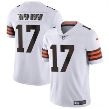 Men's Cleveland Browns #17 Dorian Thompson-Robinson White Vapor Untouchable Limited Stitched Jersey Men's Cleveland Browns #17 Dorian Thompson-Robinson White Vapor Untouchable Limited Stitched Jersey