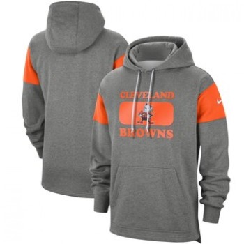 Men's Cleveland Browns 2019 Grey Fan Gear Historic Pullover Hoodie Men's Cleveland Browns 2019 Grey Fan Gear Historic Pullover Hoodie