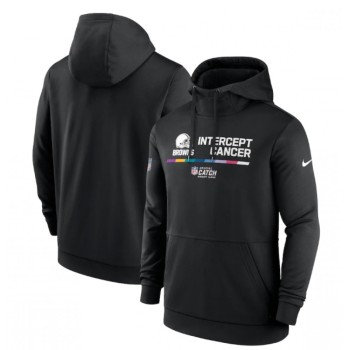 Men's Cleveland Browns 2022 Black Crucial Catch Therma Performance Pullover Hoodie Men's Cleveland Browns 2022 Black Crucial Catch Therma Performance Pullover Hoodie