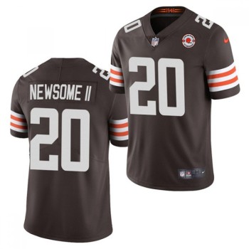 Men's Cleveland Browns #20 Greg Newsome II 2021 Brown 75th Anniversary Vapor Untouchable Limited Stitched NFL Jersey Men's Cleveland Browns #20 Greg Newsome II 2021 Brown 75th Anniversary Vapor Untouchable Limited Stitched NFL Jersey
