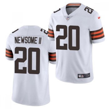 Men's Cleveland Browns #20 Greg Newsome II 2021 White Vapor Untouchable Limited Stitched NFL Jersey Men's Cleveland Browns #20 Greg Newsome II 2021 White Vapor Untouchable Limited Stitched NFL Jersey