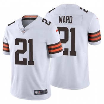 Men's Cleveland Browns #21 Denzel Ward 2020 New White Vapor Untouchable Limited Stitched Jersey Men's Cleveland Browns #21 Denzel Ward 2020 New White Vapor Untouchable Limited Stitched Jersey