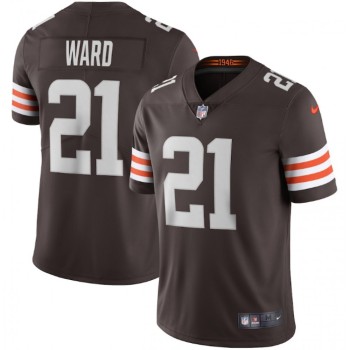 Men's Cleveland Browns #21 Denzel Ward New Brown Vapor Untouchable Limited NFL Stitched Jersey Men's Cleveland Browns #21 Denzel Ward New Brown Vapor Untouchable Limited NFL Stitched Jersey