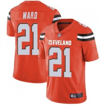 Men's Cleveland Browns #21 Denzel Ward Orange Vapor Untouchable Limited Stitched NFL Jersey Men's Cleveland Browns #21 Denzel Ward Orange Vapor Untouchable Limited Stitched NFL Jersey