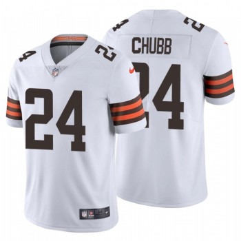 Men's Cleveland Browns #24 Nick Chubb New White Vapor Untouchable Limited Stitched Jersey Men's Cleveland Browns #24 Nick Chubb New White Vapor Untouchable Limited Stitched Jersey