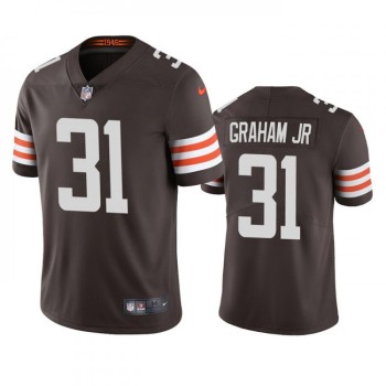 Men's Cleveland Browns #31 Thomas Graham Jr. Brown Vapor Untouchable Limited Stitched Jersey Men's Cleveland Browns #31 Thomas Graham Jr. Brown Vapor Untouchable Limited Stitched Jersey