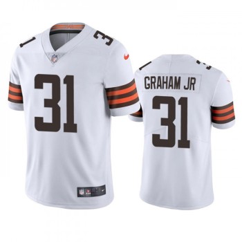 Men's Cleveland Browns #31 Thomas Graham Jr. White Vapor Untouchable Limited Stitched Jersey Men's Cleveland Browns #31 Thomas Graham Jr. White Vapor Untouchable Limited Stitched Jersey