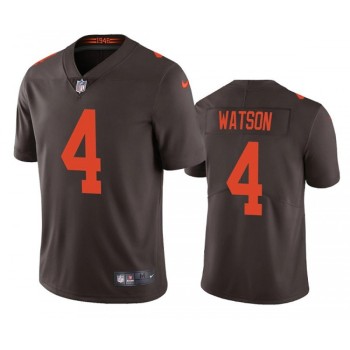 Men's Cleveland Browns #4 Deshaun Watson Brown Color Rush Vapor Untouchable Limited Stitched Jersey Men's Cleveland Browns #4 Deshaun Watson Brown Color Rush Vapor Untouchable Limited Stitched Jersey