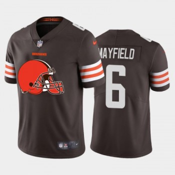 Men's Cleveland Browns #6 Baker Mayfield. Brown 2020 Team Big Logo Limited Stitched Jersey Men's Cleveland Browns #6 Baker Mayfield. Brown 2020 Team Big Logo Limited Stitched Jersey