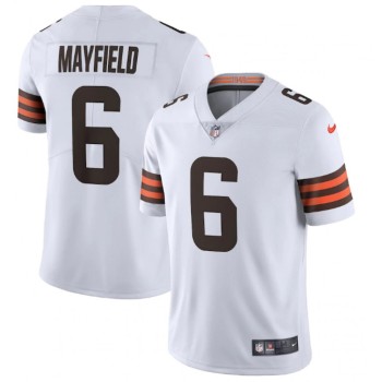 Men's Cleveland Browns #6 Baker Mayfield?New White Vapor Untouchable Limited NFL Stitched Jersey Men's Cleveland Browns #6 Baker Mayfield?New White Vapor Untouchable Limited NFL Stitched Jersey