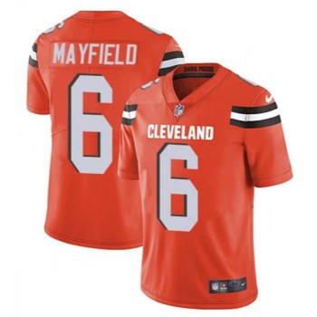 Men's Cleveland Browns #6 Baker Mayfield Orange 2018 NFL Draft Vapor Untouchable Limited Stitched Jersey Men's Cleveland Browns #6 Baker Mayfield Orange 2018 NFL Draft Vapor Untouchable Limited Stitched Jersey
