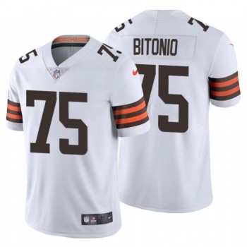 Men's Cleveland Browns #75 Joel Bitonio New White Vapor Untouchable Limited Stitched Jersey Men's Cleveland Browns #75 Joel Bitonio New White Vapor Untouchable Limited Stitched Jersey