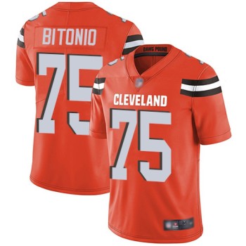 Men's Cleveland Browns #75 Joel Bitonio Orange Vapor Untouchable Limited Stitched NFL Jersey Men's Cleveland Browns #75 Joel Bitonio Orange Vapor Untouchable Limited Stitched NFL Jersey