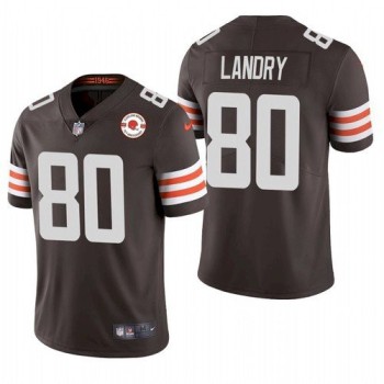 Men's Cleveland Browns #80 Jarvis Landry 2021 Brown 75th Anniversary Vapor Untouchable Limited Stitched NFL Jersey Men's Cleveland Browns #80 Jarvis Landry 2021 Brown 75th Anniversary Vapor Untouchable Limited Stitched NFL Jersey