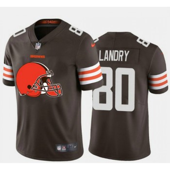 Men's Cleveland Browns #80 Jarvis Landry Brown 2020 Team Big Logo Limited Stitched Jersey Men's Cleveland Browns #80 Jarvis Landry Brown 2020 Team Big Logo Limited Stitched Jersey