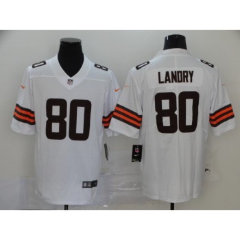 Men's Cleveland Browns #80 Jarvis Landry New White Vapor Untouchable Limited Stitched Jersey Men's Cleveland Browns #80 Jarvis Landry New White Vapor Untouchable Limited Stitched Jersey
