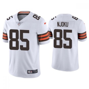 Men's Cleveland Browns #85 David Njoku 2021 White Vapor Untouchable Limited Stitched NFL Jersey Men's Cleveland Browns #85 David Njoku 2021 White Vapor Untouchable Limited Stitched NFL Jersey