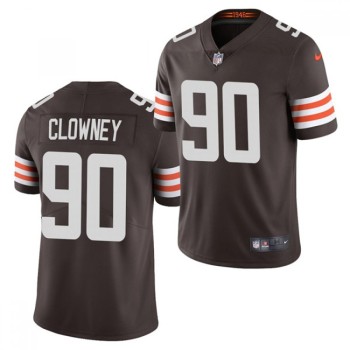 Men's Cleveland Browns #90 Jadeveon Clowney 2021 Brown Vapor Untouchable Limited Stitched NFL Jersey Men's Cleveland Browns #90 Jadeveon Clowney 2021 Brown Vapor Untouchable Limited Stitched NFL Jersey