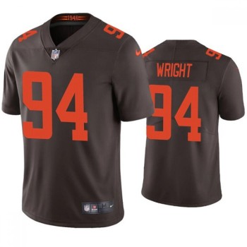 Men's Cleveland Browns #94 Alex Wright Brown Vapor Untouchable Limited Stitched Jersey Men's Cleveland Browns #94 Alex Wright Brown Vapor Untouchable Limited Stitched Jersey