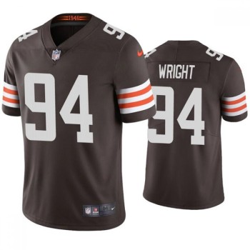 Men's Cleveland Browns #94 Alex Wright Brown Vapor Untouchable Limited Stitched Jersey Men's Cleveland Browns #94 Alex Wright Brown Vapor Untouchable Limited Stitched Jersey