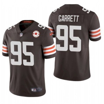 Men's Cleveland Browns #95 Myles Garrett 2021 Brown 75th Anniversary Vapor Untouchable Limited Stitched NFL Jersey Men's Cleveland Browns #95 Myles Garrett 2021 Brown 75th Anniversary Vapor Untouchable Limited Stitched NFL Jersey