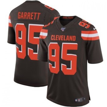 Men's Cleveland Browns #95 Myles Garrett Brown 2019 100th Season Vapor Untouchable Limited Stitched NFL Jersey Men's Cleveland Browns #95 Myles Garrett Brown 2019 100th Season Vapor Untouchable Limited Stitched NFL Jersey