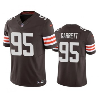 Men's Cleveland Browns #95 Myles Garrett Brown 2023 F.U.S.E. Vapor Untouchable Limited Stitched Jersey Men's Cleveland Browns #95 Myles Garrett Brown 2023 F.U.S.E. Vapor Untouchable Limited Stitched Jersey