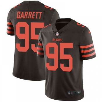 Men's Cleveland Browns #95 Myles Garrett Brown Color Rush Limited Stitched NFL Jersey Men's Cleveland Browns #95 Myles Garrett Brown Color Rush Limited Stitched NFL Jersey